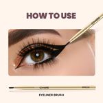 Buy MARS Artist's Arsenal Professional Eyeliner Brush | Feather Soft Touch | Precise Synthetic Bristles | Perfect For Winged Eye Liner | Luxe Packaging Makeup Brush (Golden) 1 Pc - Purplle