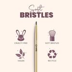 Buy MARS Artist's Arsenal Professional Eyeliner Brush | Feather Soft Touch | Precise Synthetic Bristles | Perfect For Winged Eye Liner | Luxe Packaging Makeup Brush (Golden) 1 Pc - Purplle