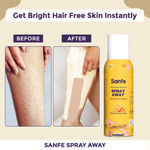 Buy Sanfe Spray Away Hair Removal Spray | For Bikini, Legs, Arms & UnderArm | Removes Hair in 10 Minutes with Skin Detan | Gives Full Body Usage in 112 ml - Purplle