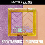 Buy Maybelline New York Color Rivals Pigmented Eyeshadow Palette, Long lasting, Sweatproof, Waterproof, Matte, Shimmer, Spontaneous x Purposeful, 3 gm - Purplle