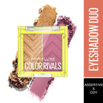 Buy Maybelline New York Color Rivals Pigmented Eyeshadow Palette, Long lasting, Sweatproof, Waterproof, Matte, Shimmer, Assertive x Coy, 3 g - Purplle