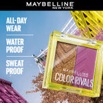 Buy Maybelline New York Color Rivals Pigmented Eyeshadow Palette, Long lasting, Sweatproof, Waterproof, Matte, Shimmer, Assertive x Coy, 3 g - Purplle