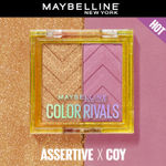 Buy Maybelline New York Color Rivals Pigmented Eyeshadow Palette, Long lasting, Sweatproof, Waterproof, Matte, Shimmer, Assertive x Coy, 3 g - Purplle