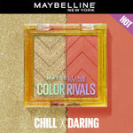 Buy Maybelline New York Color Rivals Pigmented Eyeshadow Palette, Long lasting, Sweatproof, Waterproof, Matte, Shimmer, Chill x Daring, 3 gm - Purplle