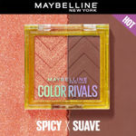 Buy Maybelline New York Color Rivals Pigmented Eyeshadow Palette, Long lasting, Sweatproof, Waterproof, Matte, Shimmer, Spicy x Suave, 3 g - Purplle