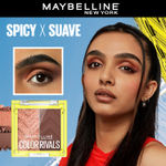 Buy Maybelline New York Color Rivals Pigmented Eyeshadow Palette, Long lasting, Sweatproof, Waterproof, Matte, Shimmer, Spicy x Suave, 3 g - Purplle