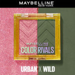 Buy Maybelline New York Color Rivals Pigmented Eyeshadow Palette, Long lasting, Sweatproof, Waterproof, Shimmer, Urban x Wild, 3 gm - Purplle