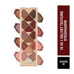 Buy Half N Half 15 in 1 Velvet Texture Eyeshadow Multicolour Palette-01 (12gm) - Purplle