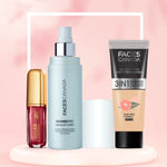 Buy Faces Canada Waterproof Makeup Kit | Makeup Fixer + All Day Hydra Matte Foundation Absolute Ivory (Mini) + Comfy Matte Mini Lip Color Just So You Know - Purplle