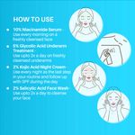 Buy DERMDOC Combo Kit of Best-Sellers | 10% Niacinamide Serum (15 ml) | 5% Glycolic Acid Underarm Brightening Spray (100 ml) | 2% Kojic Acid Night Cream (50 gm) | 2% Salicylic Acid Face Wash (120 ml) | Value Pack - Purplle