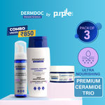 Buy DERMDOC Combo Kit for Face & Body Deep Moisturization | deluxe combo|Ceramide range | Ceramide Body Lotion, foaming face wash, night cream, moisturizer for winter l skincare for dry skin, damage repair, eczema care, dermatitis atopic care - Purplle