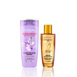 Buy L'Oreal Paris Ultimate Hair Moisture and Shine Duo 1 (Hyaluron Moisture 72H Moisture Shampoo (180 ml), Extraordinary Oil Serum (30 ml)) - Purplle