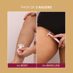 Buy Carmesi Body Razor Mini (Pack of 1) & Bikini Razor (Pack of 1) - Purplle