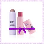 Buy Blue Heaven Kiss & Blush Lip And Cheek Tint, Rosy Dusk + Purplle Lit Goals Cream to Powder Highlighter Stick Champagne Pop 4 - Purplle