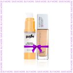 Buy Maybelline New York Super Stay Full Coverage Active Wear Liquid Foundation, 128, Warm Nude, 30ml + Purplle True Jewel 24K Gold Primer (20 ml) - Purplle