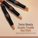 Buy Swiss Beauty Double Trouble Contour & Highlighter Stick 02 Beige Focus (8 g) - Purplle