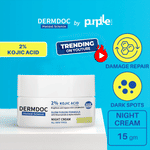 Buy DERMDOC 2% Kojic Acid Glow Fusion Formula Night Cream (15 gm) - Purplle