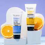 Buy Dr. Sheth’s Radiance Duo: Ceramide & Vitamin C Sunscreen + Oil-Free Moisturizer (50 gm each) - Purplle
