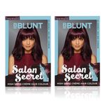 Buy BBlunt Salon Secret High Shine Creme Hair Colour - Wine Deep Burgundy - Pack of 2 - Purplle