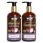 Buy WOW Skin Science Red Onion Black Seed Oil Shampoo & Conditioner Kit 300 ml+300 ml - Purplle