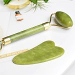 Buy Trendzie Skin Care Professional Facial Massage Jade Roller with Guasha for Face & Neck Massage Tool (Assorted Color) - Purplle