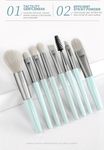 Buy Professional Makeup Brush Set Soft Blusher I Eyeshadow Brush I Concealer Brushes I Portable Cosmetic Applicators I Pack Of 8-PCS (Assorted Color) - Purplle