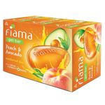 Buy Fiama Gel Bar Peach and Avocado for moisturized skin, with skin conditioners, 125 g soap (Pack of 3) - Purplle