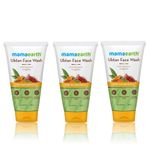 Buy Mamaearth Ubtan Natural Face Wash For all Skin Type with Turmeric & Saffron for Tan Removal 450 ml (pack of 3) - Purplle