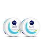 Buy NIVEA SOFT Light cream with Vitamin E & Jojoba oil for Non-sticky- Fresh, Soft & Hydrated skin (Pack of 2) - Purplle