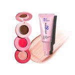 Buy Blue Heaven Get Set Glow Face Combo| 3in1 Contour+Blush+ Highlighter, Royal Deep| Illuminating Primer + Strobe Cream, Silver Pink | Pack of 2 - Purplle