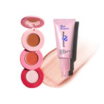 Buy Blue Heaven Get Set Glow Face Combo| 3in1 Contour+Blush+ Highlighter, Sunshine Light| Illuminating Primer + Strobe Cream, Silver Pink | Pack of 2 - Purplle