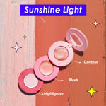 Buy Blue Heaven Get Set Glow Face Combo| 3in1 Contour+Blush+ Highlighter, Sunshine Light| Illuminating Primer + Strobe Cream, Silver Pink | Pack of 2 - Purplle