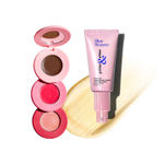 Buy Blue Heaven Get Set Glow Face Combo| 3in1 Contour+Blush+ Highlighter, Royal Deep| Illuminating Primer + Strobe Cream, Golden Pink | Pack of 2 - Purplle