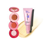 Buy Blue Heaven Get Set Glow Face Combo| 3in1 Contour+Blush+ Highlighter, Sunshine Light| Illuminating Primer + Strobe Cream, Golden Pink | Pack of 2 - Purplle
