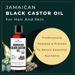 Buy Organic Netra Cold Pressed Jamaican Black Castor Oil for Hair Growth | For healthy, thick and black hair | Reduces Acne Marks and fine lines | For All Hair and Skin Types - 250ml - Purplle