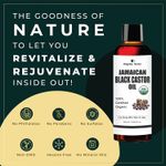 Buy Organic Netra Cold Pressed Jamaican Black Castor Oil for Hair Growth | For healthy, thick and black hair | Reduces Acne Marks and fine lines | For All Hair and Skin Types - 250ml - Purplle