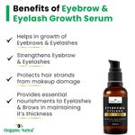 Buy Organic Netra Eyebrow & Eyelash Growth Serum | Improves Hair Density and Thickness |Nourishes and Strengthens Eyebrow and Eyelashes Look |Enriched with Organic and Natural Ingredients -30ml - Purplle