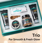 Buy mCaffeine Coffee Mood Skin Care Gift Set For Men and Women| Signature Body Scrub, Face Wash, Scrub & Mask with Brew Scoop and Face Towel | (450 gm) - Purplle
