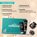 Buy mCaffeine Coffee Mood Skin Care Gift Set For Men and Women| Signature Body Scrub, Face Wash, Scrub & Mask with Brew Scoop and Face Towel | (450 gm) - Purplle