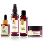 Buy Pilgrim Red Vine CTSM Combo ( Red Vine Face Wash (100 ml) + Red Vine Face Mist & Toner (100 ml) + Red Vine Face Serum (30 ml) + Red Vine Face Cream SPF 30 (50 gm)) - Purplle