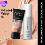 Buy Faces Canada Waterproof Fix & Finish Kit | Makeup Fixer (50ml) | Rose Ivory Foundation (25ml) - Purplle