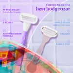 Buy Bombae Women Rollplay Glow Body Razor - White & Purple - Purplle