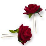 Buy LYF5STAR Handmade Red Rose Floral Bride Juda Pin For Women - Pack of 2 - Purplle