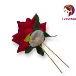 Buy LYF5STAR Handmade Red Rose Floral Bride Juda Pin For Women - Pack of 2 - Purplle