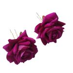 Buy LYF5STAR Handmade Purple Rose Floral Bride Juda Pin For Women - Pack of 2 - Purplle