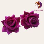 Buy LYF5STAR Handmade Purple Rose Floral Bride Juda Pin For Women - Pack of 2 - Purplle