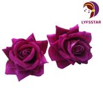 Buy LYF5STAR Handmade Purple Rose Floral Bride Juda Pin For Women - Pack of 2 - Purplle