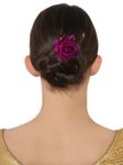 Buy LYF5STAR Handmade Purple Rose Floral Bride Juda Pin For Women - Pack of 2 - Purplle