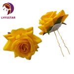 Buy LYF5STAR Handmade Yellow Rose Floral Bride Juda Pin For Women - Pack of 2 - Purplle