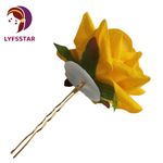 Buy LYF5STAR Handmade Yellow Rose Floral Bride Juda Pin For Women - Pack of 2 - Purplle